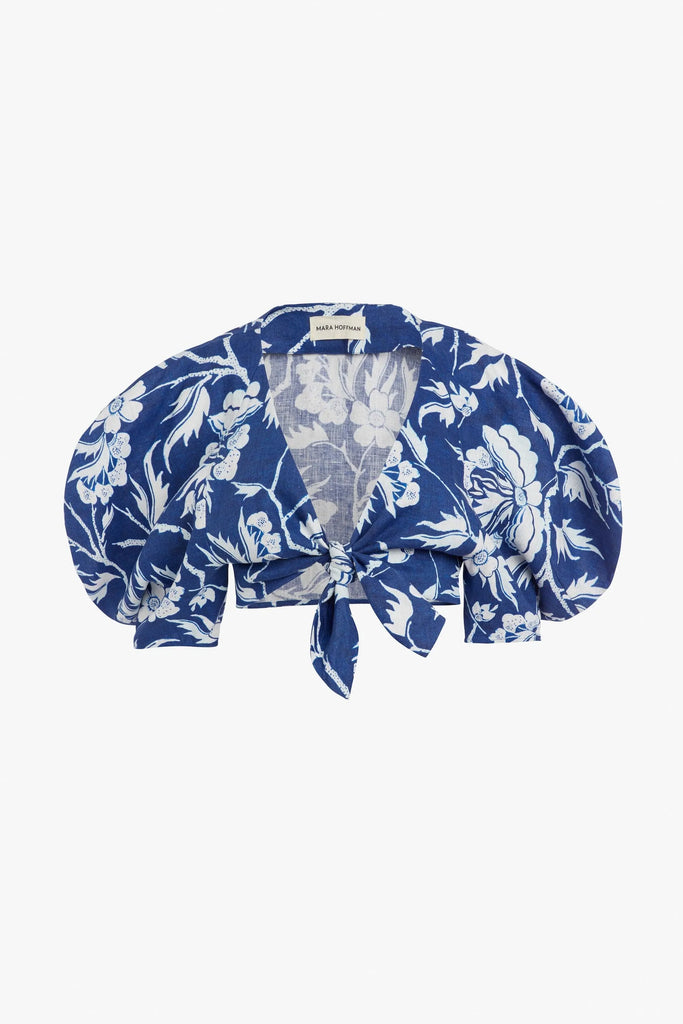 Navya Top Navy White