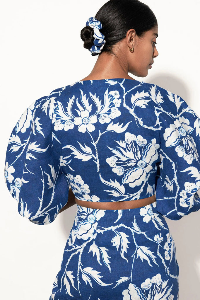 Navya Top Navy White