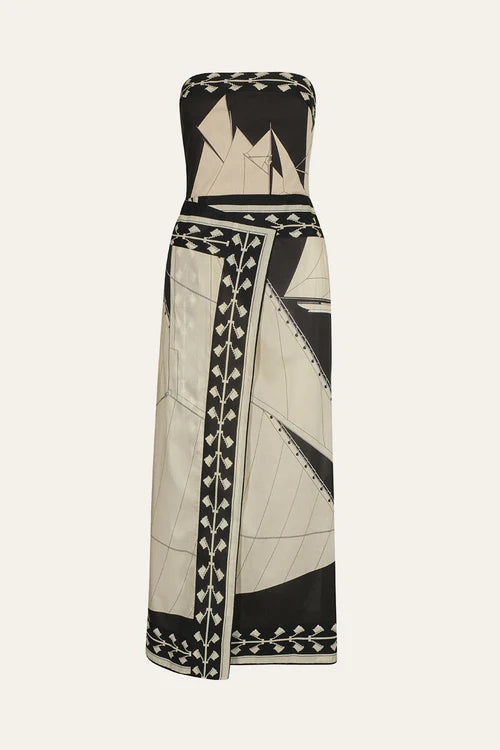 Sailboats Pontoon Afternoon Ankle Dress