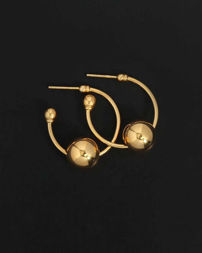 Alba Hoops Medium Gold Vermeil