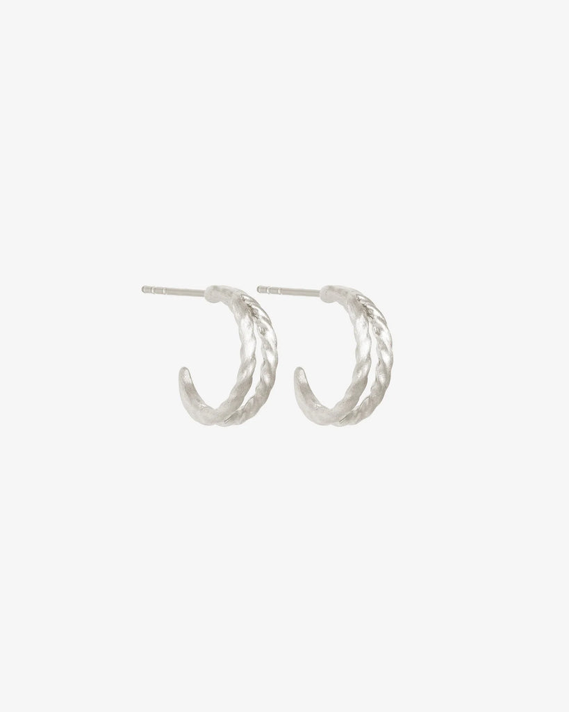Priam Split Hoops Silver