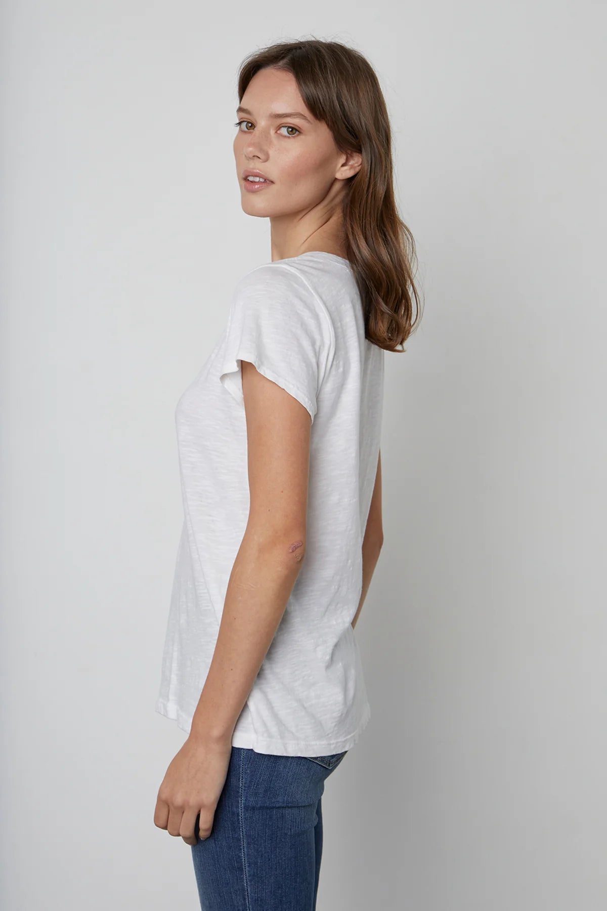 Velvet Original Jillian Tee White – Toscani Australia