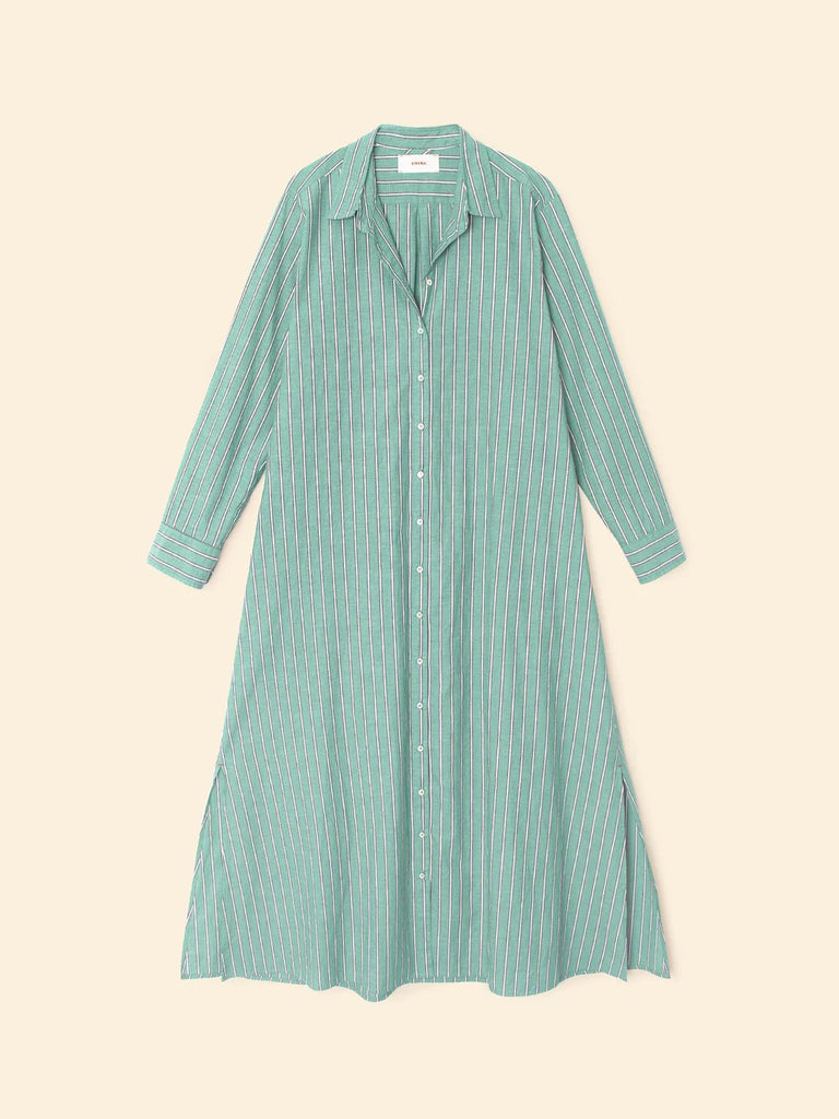Boden Dress Cilantro Stripe