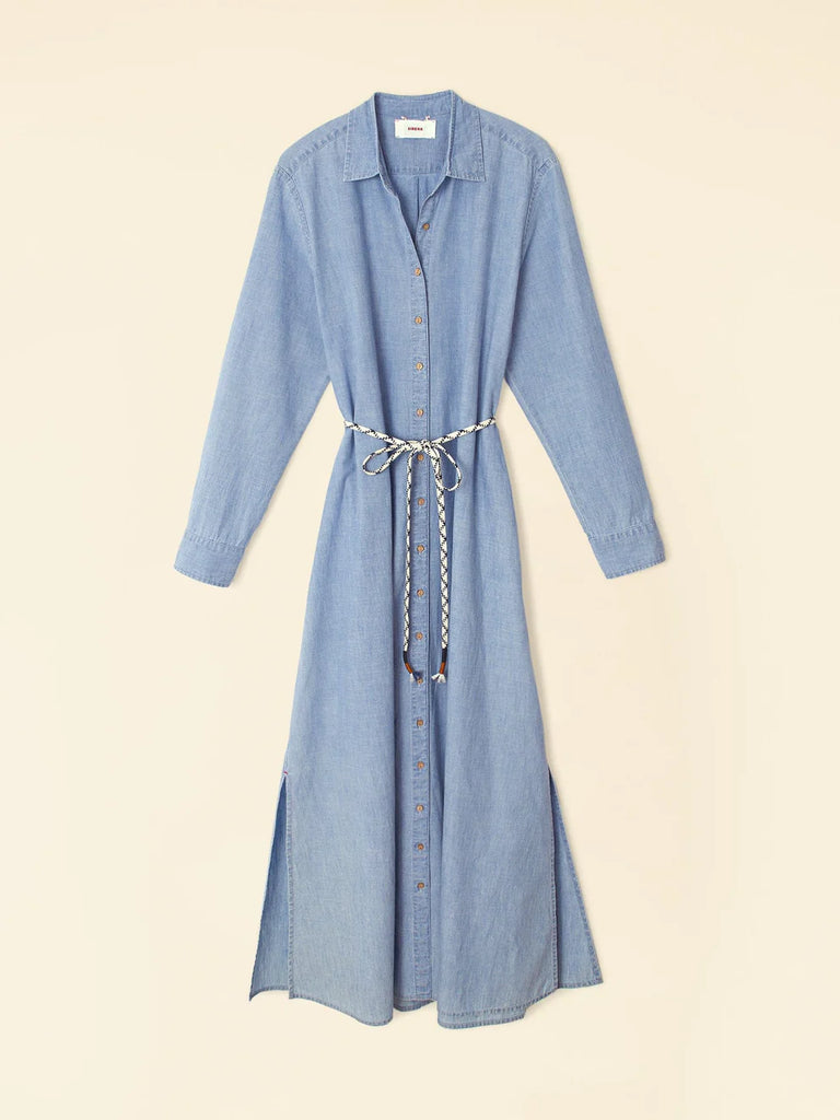 Boden Dress Dusty Blue Chambray