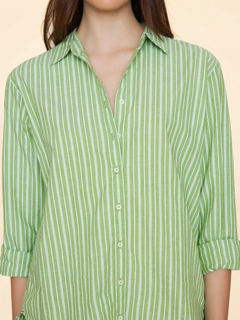 Beau Shirt Matcha Stripe