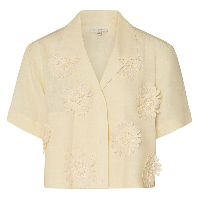 Crop Lace Poppy Camp Shirt