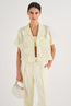 Crop Lace Poppy Camp Shirt