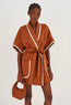 Contrast Bind Robe Brandy