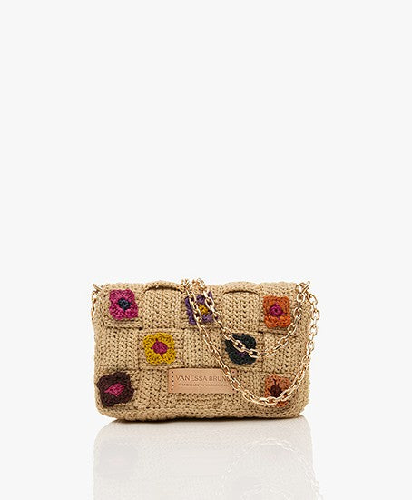 Raffia floral best sale crossbody bag