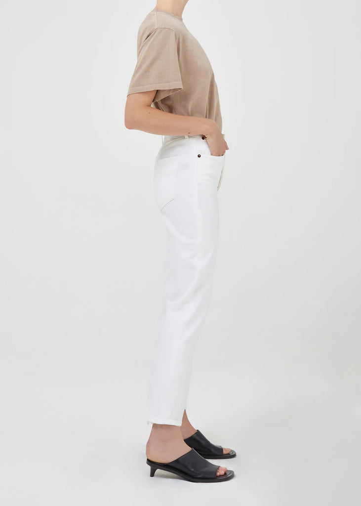 Riley Crop Jean in White Whip
