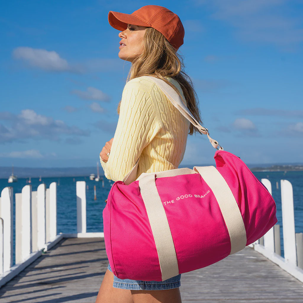 Pink duffle bag australia online