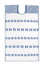 Single panel midi kaftan in white and blue design