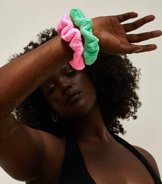 Crinkle Scrunchie Lime