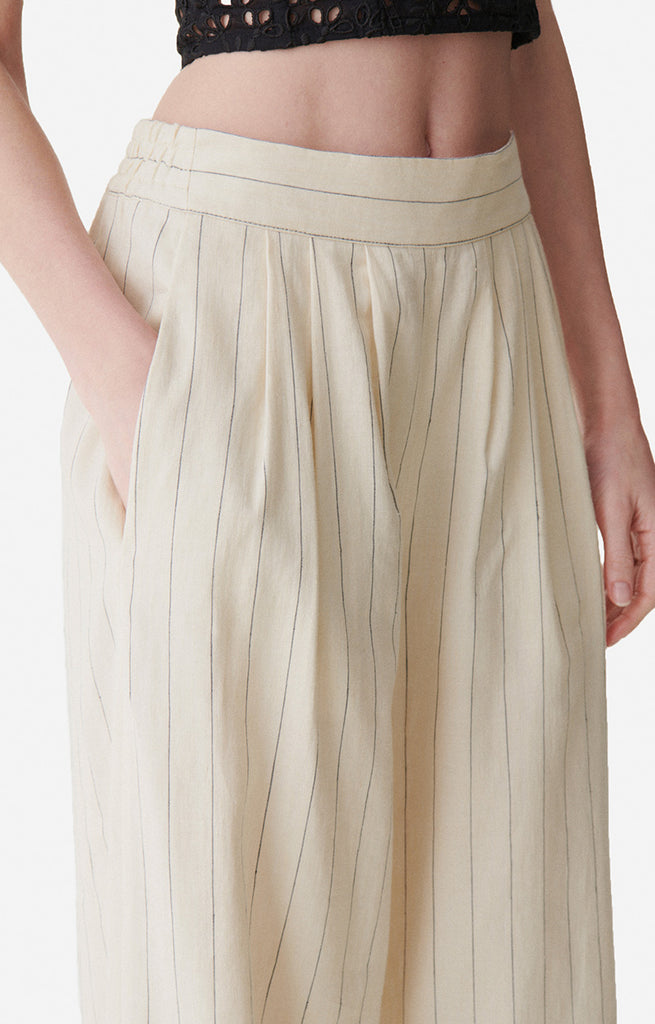 Nunes Pant White Blue Stripe