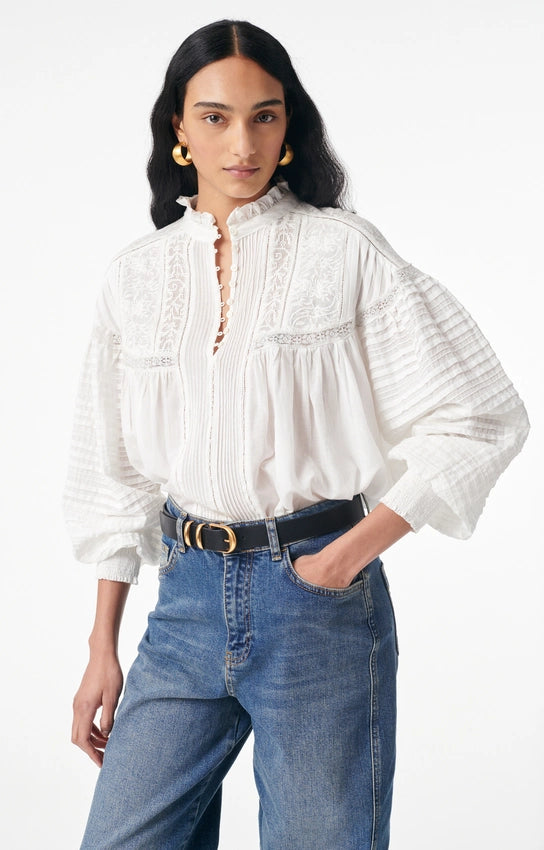 Dahlia Blouse White