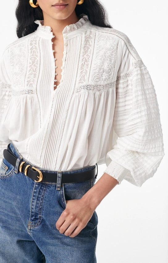 Dahlia Blouse White