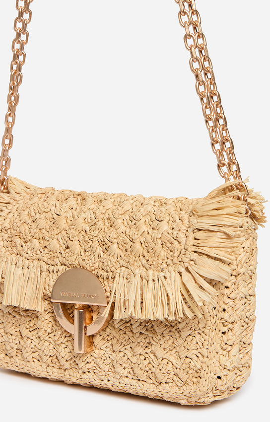 Moon Bag Small Raffia