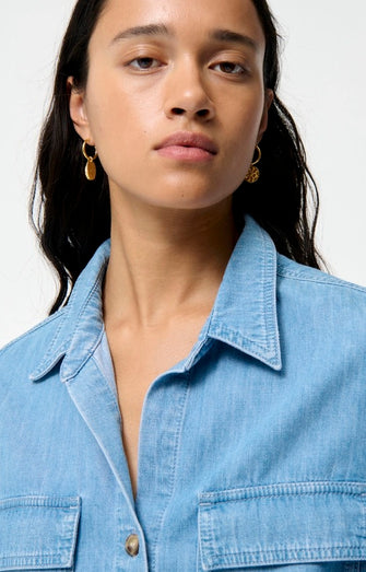 Dim Denim Shirt Bleu