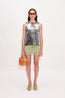 Zera Crochet Mini Skirt Moss Satellite Silver
