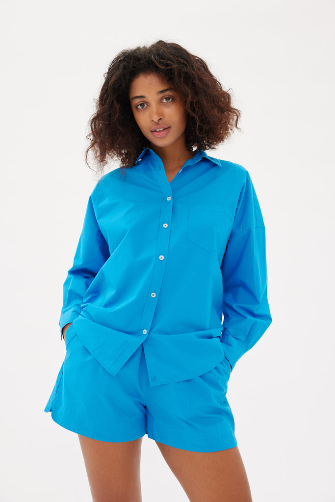 Chiara Poplin Shirt Cobalt