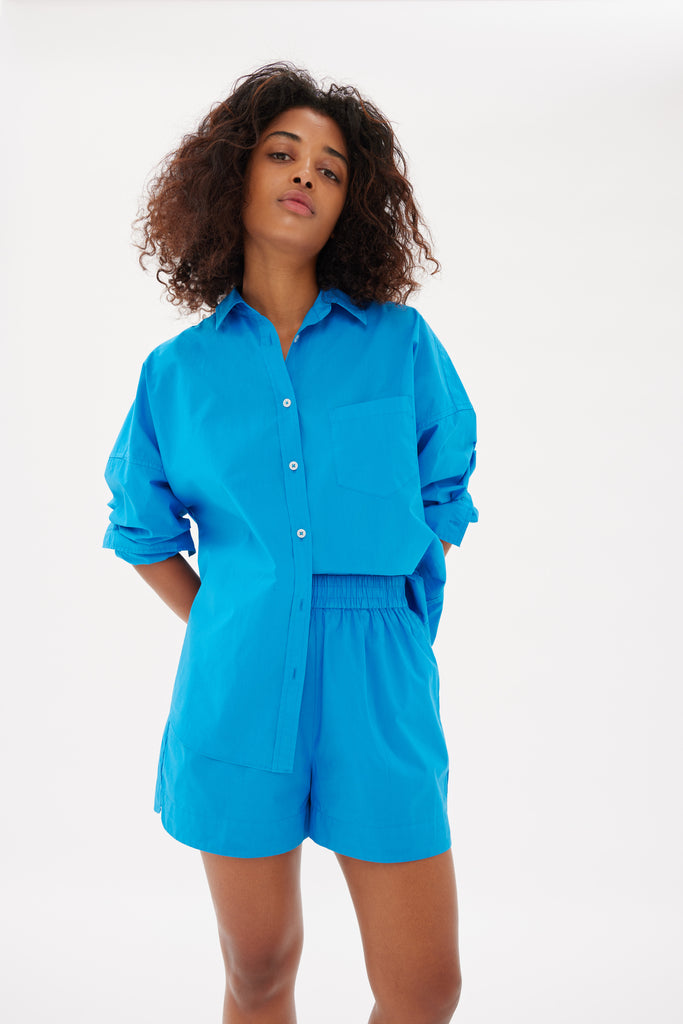 Chiara Poplin Shirt Cobalt
