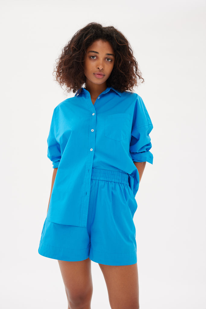 Chiara Poplin Shirt Cobalt