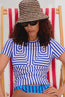 Kini Striped Tee Blue Stripe