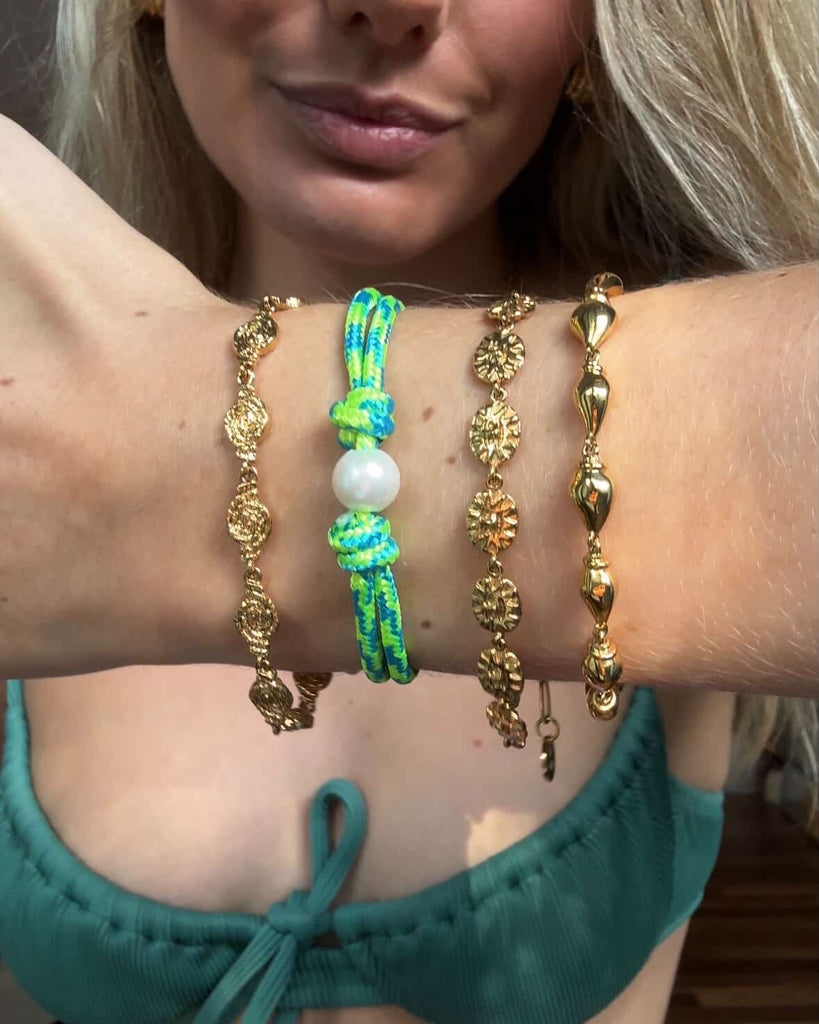 Fishermans Pearl Bracelet Playa Green