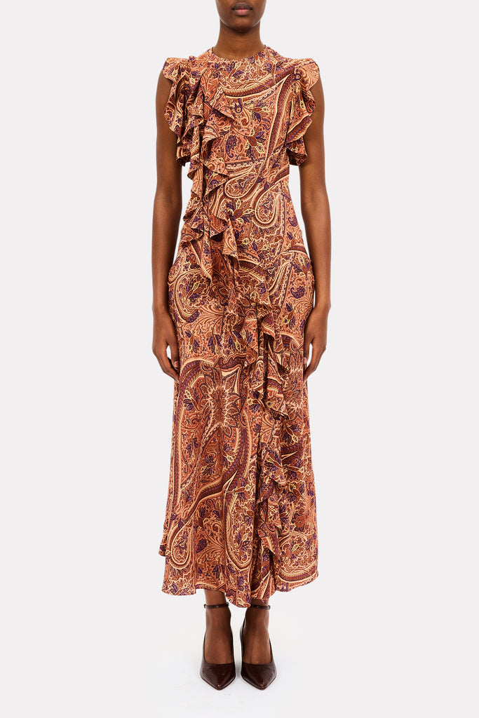 Ameline Silk Dress Rosette
