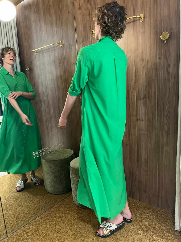 Boden Dress Green Leaf