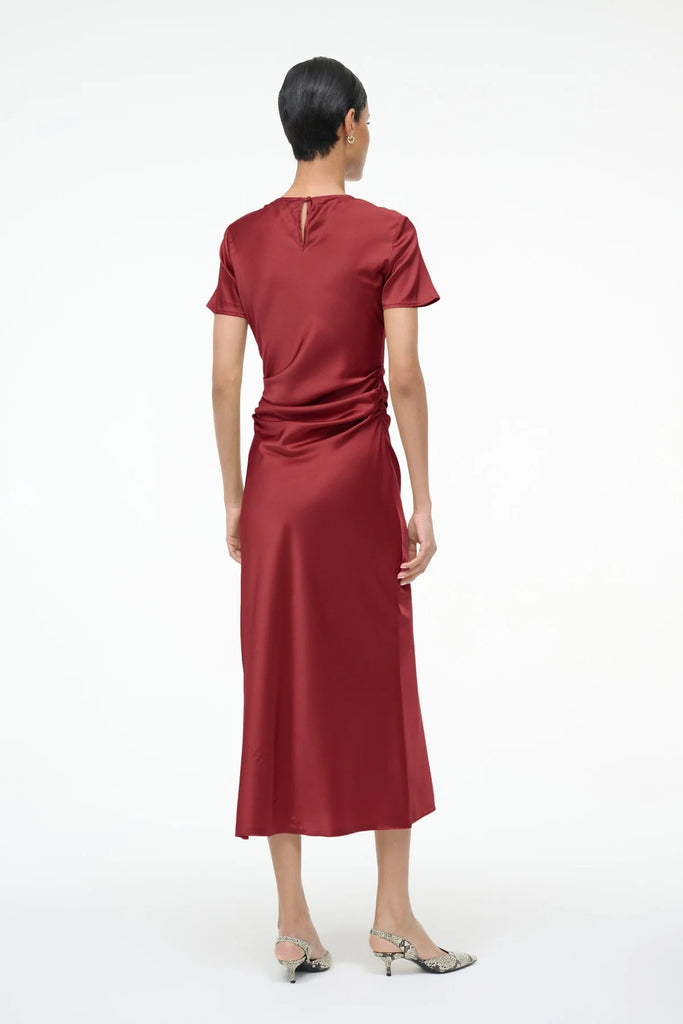 Marcel Silk Dress Sangria