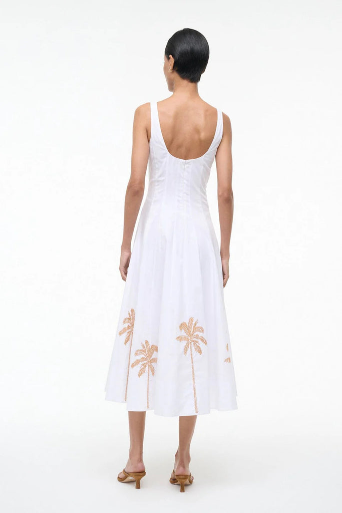 Wells Dress White Embroidery