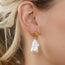 Surf Rider Baroque Pearl Earrings Gold