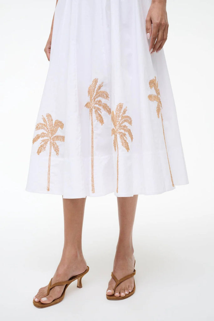 Wells Dress White Embroidery