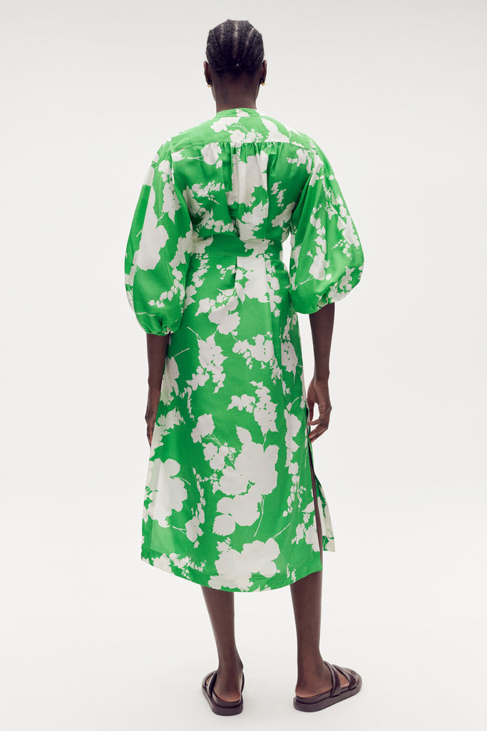 Silhouette Print Column Dress