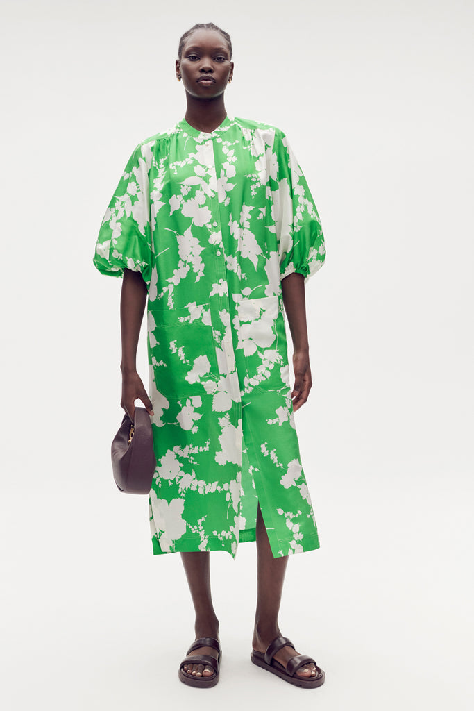 Silhouette Print Column Dress