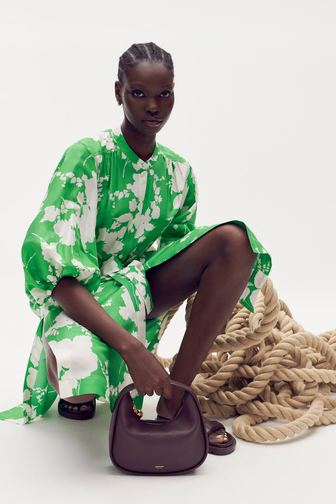 Silhouette Print Column Dress