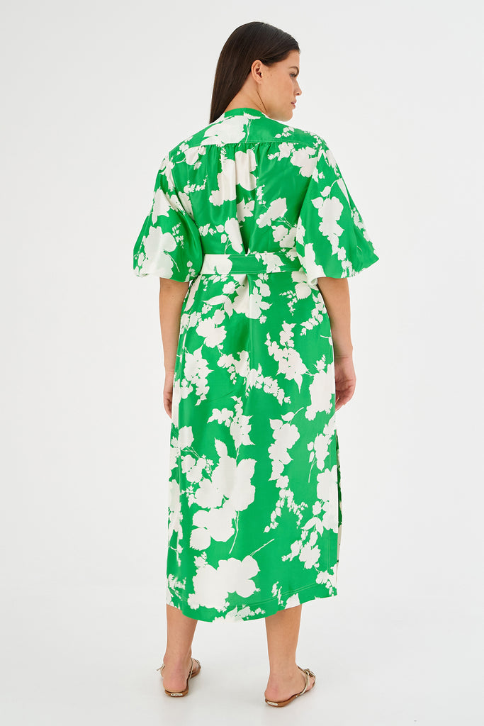 Silhouette Print Column Dress