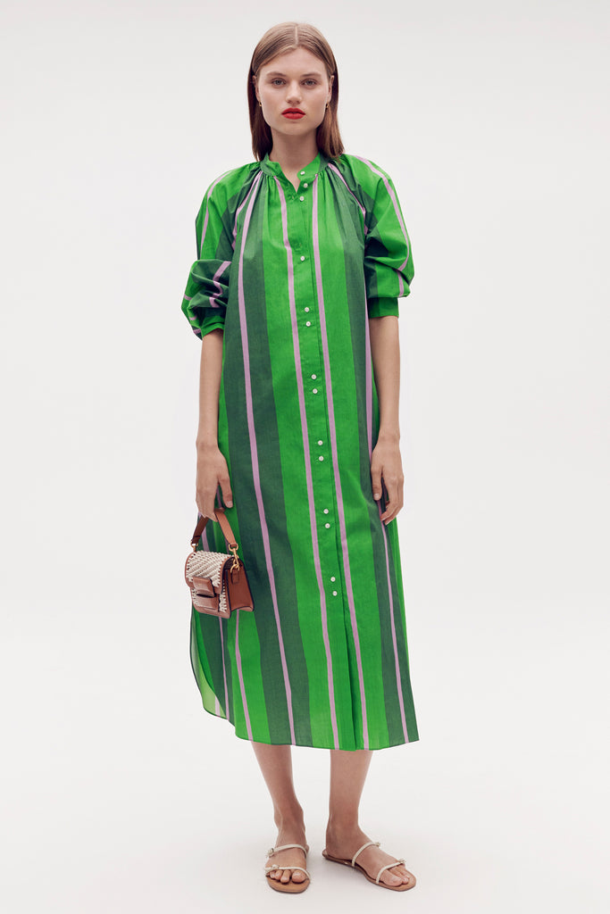 Calypso Stripe Shirt Dress