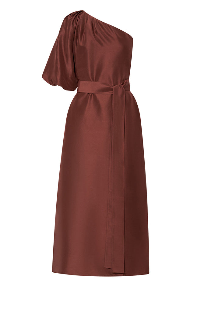 One Shoulder Dress Barn Red