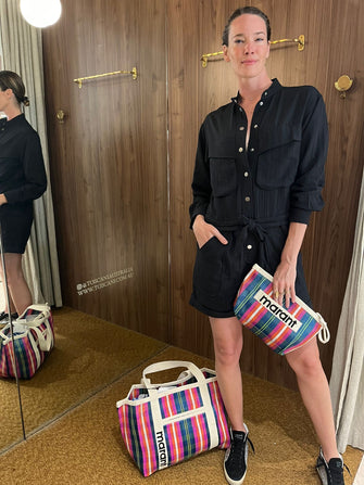 Darwen Shoulder Bag Navy Orange