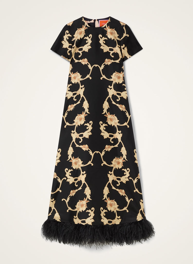 Swing Dress with Feathers Buttercup