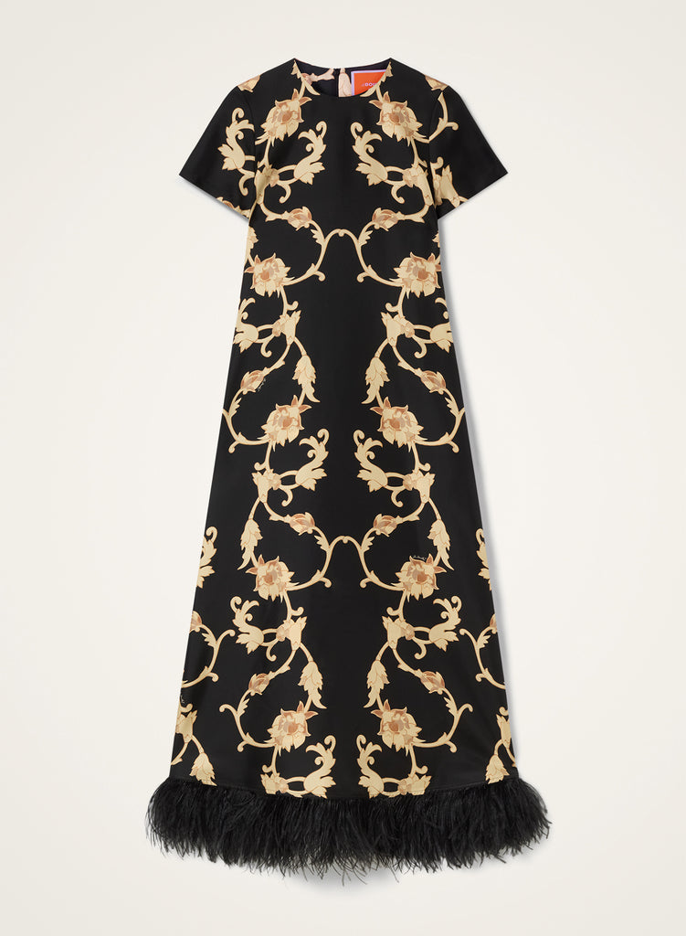 Swing Dress with Feathers Buttercup