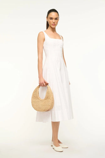 Moon Raffia Tote Bag
