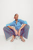 Loch Striped Poplin Button Up Blue Stripe