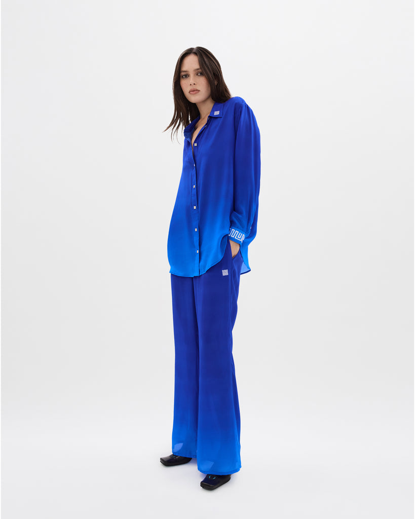 Cuban Nights Contrast Silk Chiffon Pant