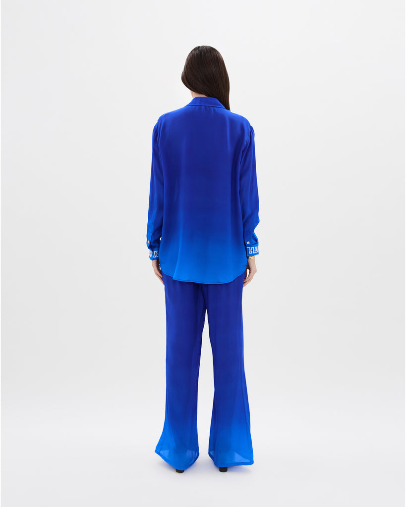 Cuban Nights Contrast Silk Chiffon Pant