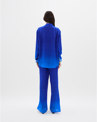 Cuban Nights Contrast Silk Chiffon Pant