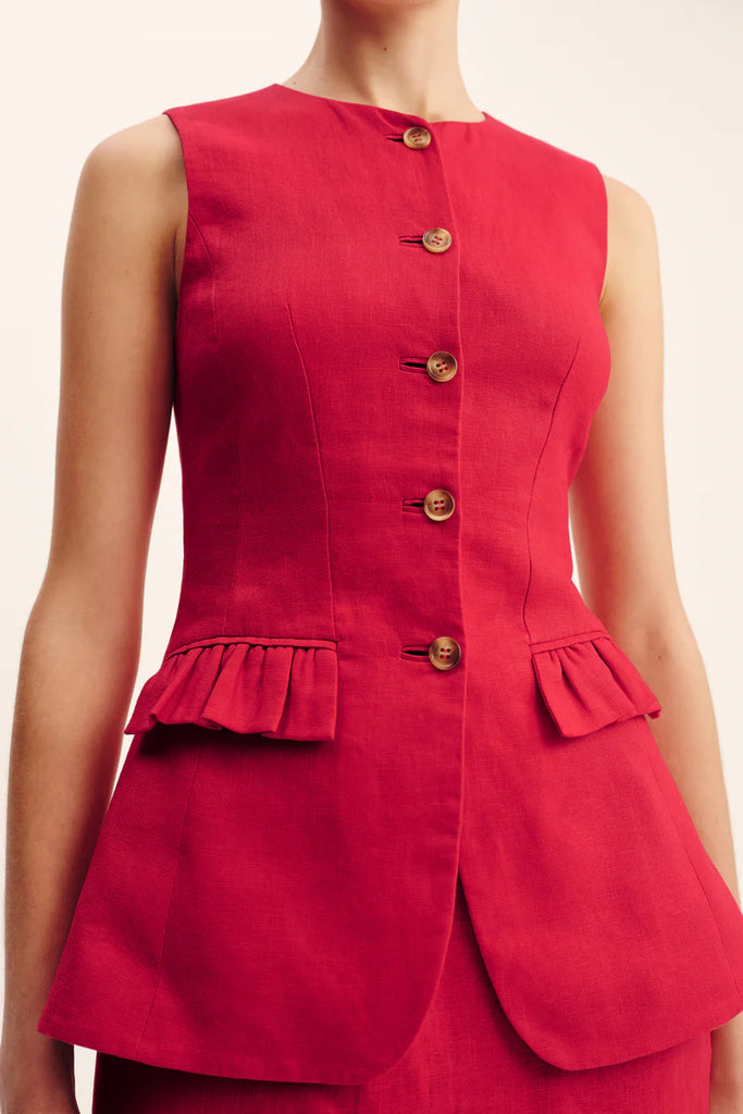 Matilda Gilet Red