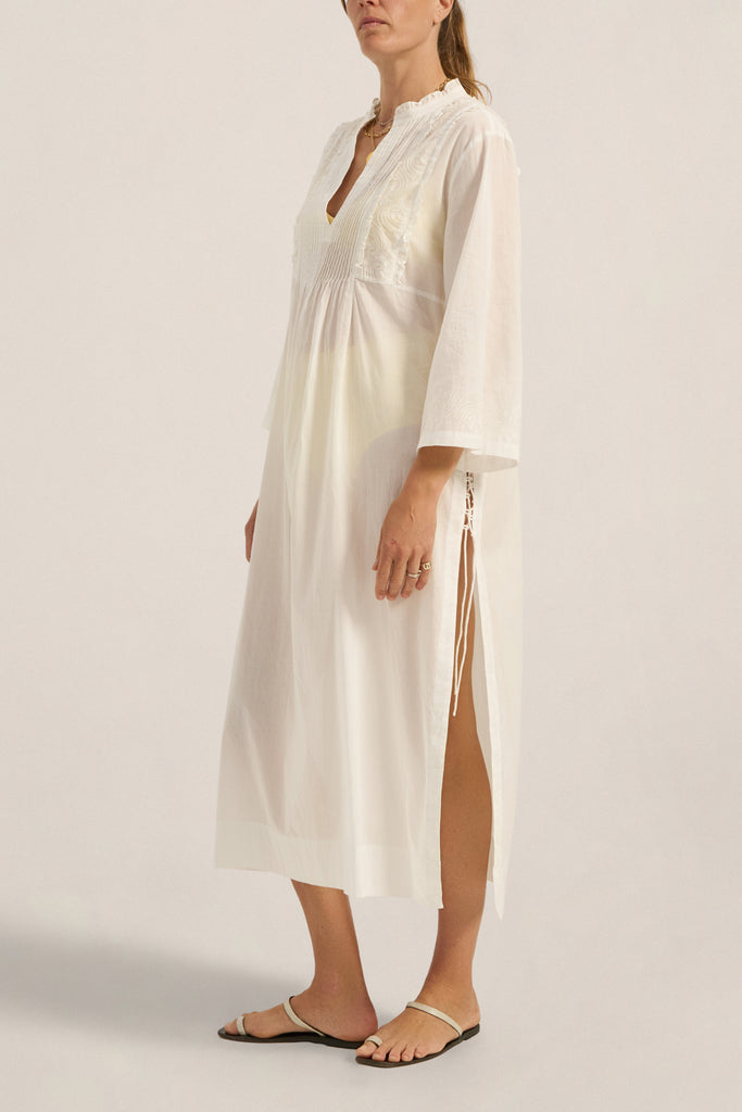 Sunion Caftan White Voile